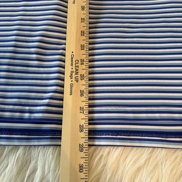 Ralph Lauren RLX Golf‎ Polo Shirt Mens Large Blue Stripes Logo Stretch Wicking - Picture 9 of 9